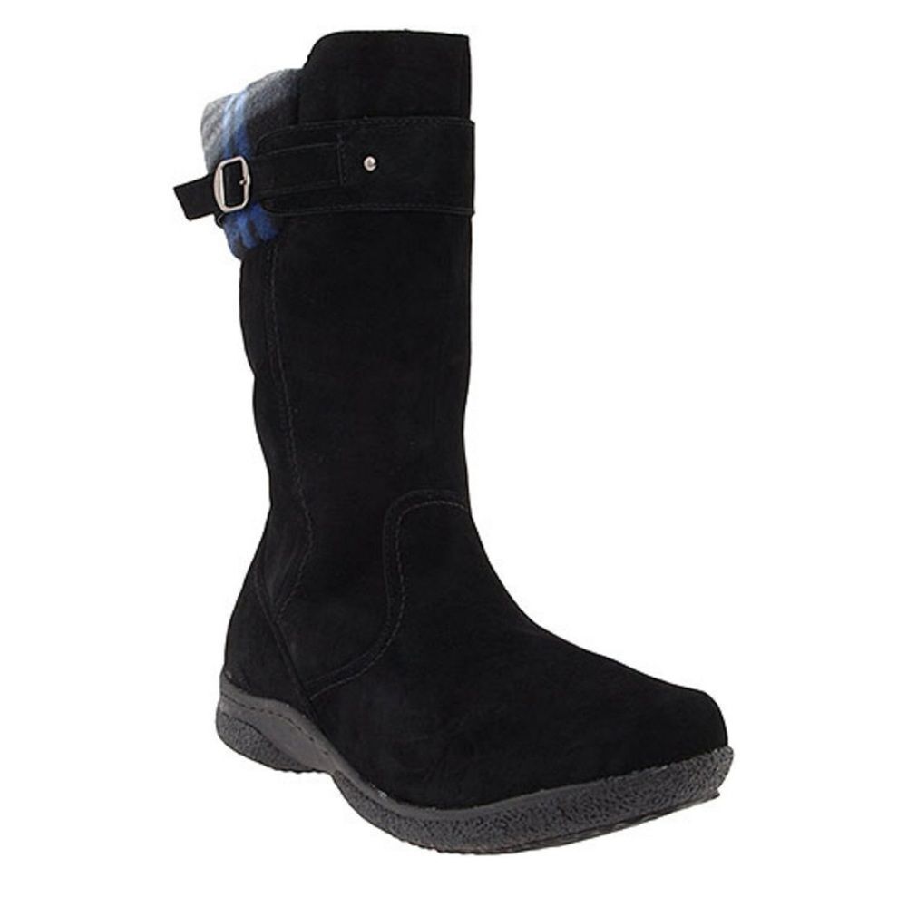 Propet VAIL Women’s Black Leather Suede Knee high Tall Winter Snow Boot Size 7.5
